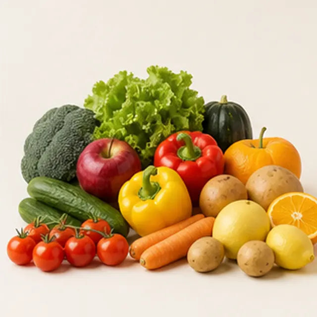Fresh vegetables and fruit