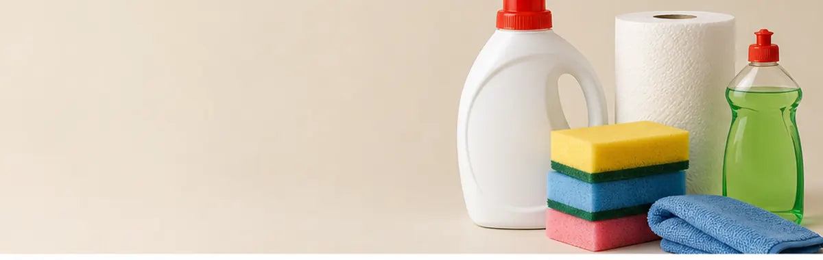 Detergent and household cleaning items