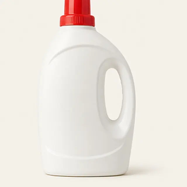 Bottle of laundry detergent